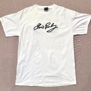 Vintage Elvis Presley Graceland T-Shirt XL White – Rare 90s Embroidered Tee